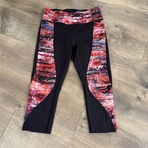 lululemon athletica Black and Red Swim Leggings